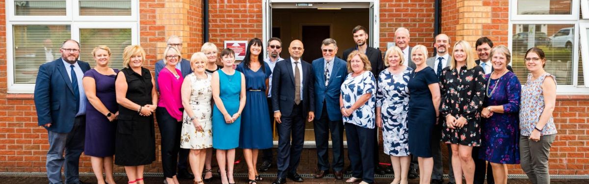 Sajid Javid with the team