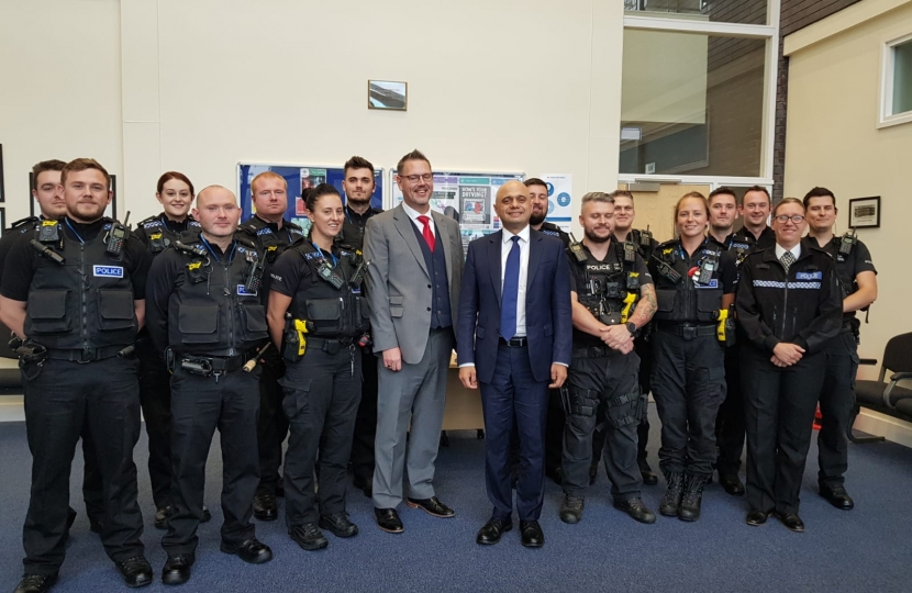 Sajid Javid MP at Bromsgrove Police Station