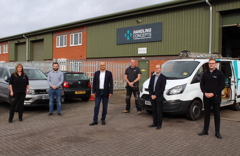 Sajid Javid MP visits Handling Concepts Ltd