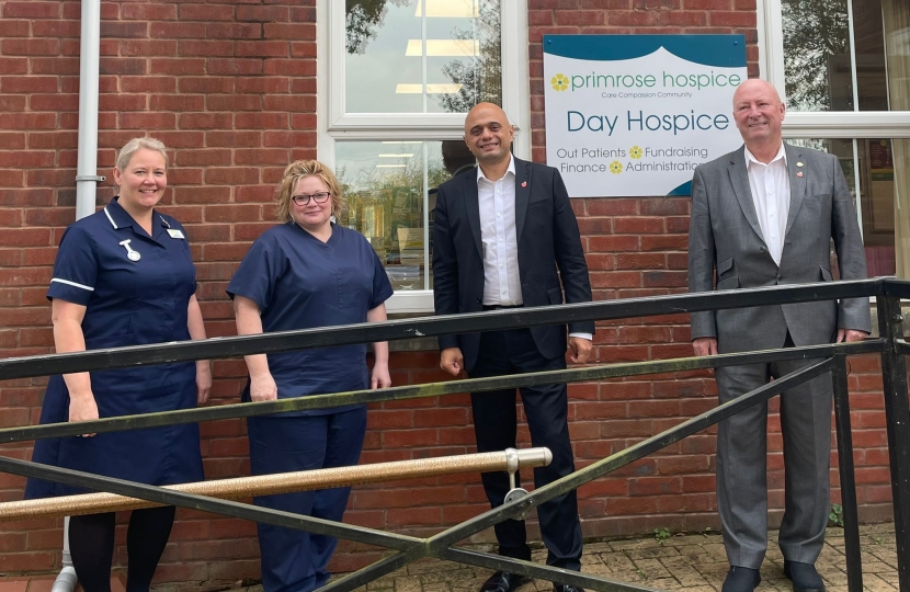 Sajid Javid MP at Primrose Hospice