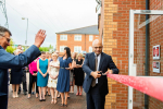 Sajid Javid cuts the ribbon