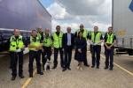 Sajid Javid visits Port Tilbury where he announced a £2.1bn funding increase
